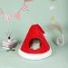 Laamei Cat Bed Christmas Tree Tent House | 2-in-1 Self-Warming Foldable Triangle Cave for Indoor Cats | Cozy Comfort with Christmas Hat Design - Buy Online on GoSupps.com
