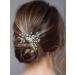 Brinie Bride Silver Crystal Wedding Hair Comb - Bridal Side Comb with Pearls | Flower Girl Hair Accessories - Buy Online on GoSupps.com