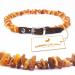 Amber necklace for dogs and cats with leather clasp against ticks and fleas 40-45cm
