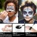 3-Piece Black & White Face Paint Set | Professional SFX Makeup Kit for Halloween Skeleton & Ghost Cosplay | Includes Sponge & Brushes - Full Coverage Body Paint (1.76 oz Each - Buy Online on GoSupps.com