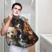 Buy Lovely Dog Print Beard Bib Apron - Non-Stick Hair Catcher for Men | Perfect Shaving Gift - One Size Black - Buy Online on GoSupps.com