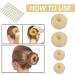 Hair Donut Bun Maker Set - 4 Pcs with 10 Hair Pins, 2 Sizes Doughnut Hair Bun Shaper for Chignon Style - Beige Hair Accessories for Girls and Kids - Buy Online on GoSupps.com