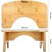 P&BEXC Bamboo Squatting Toilet Stool | Anti-Slip Layer | Easy to Clean | Fully Assembled | Adult & Elder Potty Training - Buy Online on GoSupps.com
