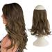 Feshfen Secrets Hair Extensions | Long Invisible Synthetic Extensions 35cm - Brown Ash Blonde - Perfect for Women - Buy Online on GoSupps.com