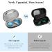 Moko 2 in 1 Glasses Case & Contact Lens Container - Portable Travel Set with Mirror & Tweezers for Men & Women | Black & White - Buy Online on GoSupps.com