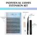 Oreola Cluster Eyelash Set - Natural D Curl 8-16mm Wispy Extensions | 144PC Invisible Transparent Single Lashes with Bond & Sea - Buy Online on GoSupps.com