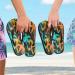 Mnsruu Tropical Coconut Palm Blossom Flip Flops - XXL Multi-Color Sandals for Men & Women | Perfect for Home Hotel Spa & Travel - Buy Online on GoSupps.com