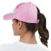 Muryobao Womens Ponytail Baseball Cap Adjustable High Messy Bun Ponycap Lightweight Quick Drying Hat Pink Pineapple One Size