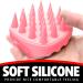 Scalp Massage Brush Set - 2 Wet & Dry Silicone Shampoo Brushes for Peeling Head Massage & Stimulating Hair Growth - Pink - Buy Online on GoSupps.com