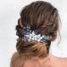 IYOU Flower Wedding Hair Comb Blue Crystal Bridal Hair Accessories Baroque Prom Bride Hair Pieces for Women - Buy Online on GoSupps.com
