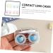 Buy Homsfou 4-Pack Contact Lens Containers & Travel Case - Glossy Makeup Mirror & Solution Holder - Perfect for Travel - Buy Online on GoSupps.com
