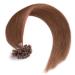 Gold-Brown Keratin Bonding Extensions - 100% Remy Human Hair - 50x1g 45cm U-Tip Strands - Color #8 Golden Brown - Buy Online on GoSupps.com
