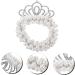 FOMIYES Hair Accessories Scrunchies for Girls Pearl Crown Hair Tie Elastic Ponytail Holder Hair Ties for Girls Pearl Beaded Hair Scrunchies Pearl Hair Tie Alloy Child Pearl Beads Ball Head - Buy Online on GoSupps.com
