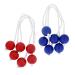 Get Out! Ladder Toss Replacement Bola Strands 6 Pack, 3 Blue 3 Red, Ladder Toss for Backyard Games (Includes 6 Bolas)