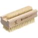 Hydrea London Nail Brush - Double-Sided Pedicure & Manicure Brush with Natural Cactus Bristles - 100% Vegan Hand Scrub  Fingernail Cleaner  & Tough Toenail Cleaning Scrubber - FSC  Certified Beechwood