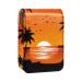 Lipstick Case Leather Lip Gloss Lipstick Organizer with Mirror Mini Lipstick Holder Bag Beach Palm Tree Sunset Y754l8iajp