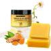 Turmeric Soap Bar Turmeric Cleansing Pads for Face & Body Turmeric Exfoliating Face Scrub Pads Turmeric Face Exfoliating Pads with Vitamin C Turmeric Bar Soap 3.53 Oz *2 Turmeric Pads 40 Pads