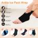 Ankle Ice Pack Wrap - Reusable Cold Compression Therapy for Foot Injuries - Plantar Fasciitis, Achilles Tendonitis, Sprains, Heel Pain Relief - Black XL - Buy Online on GoSupps.com