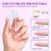 Gelike EC Soft Gel Nail Kit with LED Lamp - French Tip Nail Stamp DIY Extension Set in Almond & Coffin Shape - Buy Online on GoSupps.com