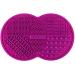 Lilyleaf Makeup Brush Silicone Cleaning Mat with Suction Cups (8.5 x 6.1 inches) - Makeup Brush Cleaner Pad with 5 Textures - Large Makeup Brush Silicone Mat - Portable Makeup Brush Scrubber Mat