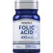 Piping Rock Folic Acid | 400mcg | 250 Vegetarian Tablets | Non-GMO Gluten Free Supplement