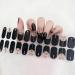 Ceboic gel nail polish stickers 22PCs UV nail foils self -adhesive semi cured gel nail strips (French black) Gellack wraps salon quality gel nail polish stripes for finger & toenails