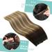 Youngsee Real Hair Balayage Extensions - 55cm Brown & Blonde Wefts | Double Brown Weaving | 100g #2/6/24 - Buy Online on GoSupps.com