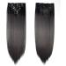 23 Inch Jet Black Clip-in Hair Extensions - 100% Synthetic Hair - 8pcs Set - Buy Online on GoSupps.com