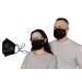 Vanric Adjustable Face Mask | One Size Fits All | Fog Free Mask For Glasses Wearers | Anti Fog Reusable Mask | Extra Long Nose Wire | 3 Layer Protection Black