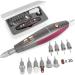 Beautural manicure/pedicure set electrical professional nail miller with 10 attachments nail care set with LED light for care for hands and feet gray