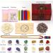 35PCS MACHSWON Healing Crystals Set with Chakra Stones, Necklace, Candles, Wooden Grid & Box for Meditation and Yoga - Buy Online on GoSupps.com