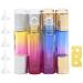 Rowiz 10PCS 10ml Gradient Color Glass Bottle Leakproof Glass Bottle Essential Oil Roller Bottles Set With Stainless Steel Balls And Gold or Silver Screwcap For Perfume & Aromatherapy Oils Blue-purple and Yellow-rose Red Gradient