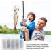 Cozlly Snaps Fishing Set - 100 Stainless Steel Duo Lock Snaps with Box | Carabiner Set for Perch Trout Pikeperch - 5 Sizes Silver | International Shipping Available - Buy Online on GoSupps.com