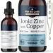 Ionic Zinc with Copper Liquid Drops | 8 Month Supply | Liquid Zinc Supplements | Concentrate Zinc Sulfate & Copper Supports Immunity Metabolism Brain Thyroid | 240 Servings 2 oz.