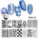 Buy 1 Set Cartoon Pattern Stencils for Nail Art - Geometric Sponge Pen & Image Template (OMJ-02) - International Shipping Available - Buy Online on GoSupps.com