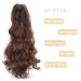 Gairyan 45cm Dark Auburn Ponytail Extensions - Claw Clip-In Braid & Curly Synthetic Hair for Women - Buy Online on GoSupps.com