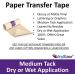 Vinyl Ease 12inch x 100 feet roll of Paper Transfer Tape with a Medium to High Tack Layflat Adhesive. Works with a Variety of Vinyl. Great for Decals  Signs  Wall Words and More. American Made V0821 - Buy Online on GoSupps.com