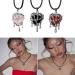 Shop Oralgos Irregular Heart Necklace - Trendy Crystal Collarbone Chain for Women & Girls - Fashionable Red Jewelry - Buy Online on GoSupps.com
