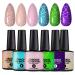 Crackle Effect Gel Nail Polish Kit UV/LED Lamp Crackle Base and Top Coat Lightweight and Compact Nail Polish Glue Trendy Nail Design Kit for Creatives Designs