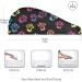 Colorful Doodle Paw Print Hair Towel 2 Pack | Super Absorbent Quick Dry Hair Turbans for Women & Girls Perfect Hair Drying Solution - Buy Online on GoSupps.com