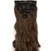  Light Brown Clip in Hair Extensions 8 Pieces Curly Full Head Hair Pieces 17" Inch Synthetic Fibre Hair Set Clip In Hair Extension - Buy Online on GoSupps.com