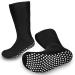 2 Pair Width Socks for Lymphedema Stretches up Over Calf girth 21 fit Swollen Feet Black