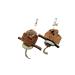 Picking stone set of 2 cork picking stones for hanging with practical perch budgies and other small birds
