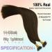 KOCONI 14 Inch Brown Nano Rings Human Hair Extensions #4 Double Drawn Nano Tip Beads 50g - Chocolate Brown 14 inch - Buy Online on GoSupps.com