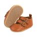Baby Girls First Walking Shoes Mary Jane PU Leather Anti-Slip Princess Shoes Infant Baby Shoes 0-6 Months F Brown