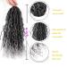 6 Packs Goddess Curly Locs Crochet Hair 14 Inch Faux Boho Hippie River Locs for Black Women - T1B/Gray - Buy Online on GoSupps.com