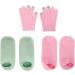 Qukaim Moisturizing Gel Gloves Socks Moisturizing Gel Gloves Socks Set Reusable Hydrating Gel Gloves Sock for Dry Cracked Skin Touch Screen Skin Care Repair Pink Green - Buy Online on GoSupps.com