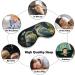 Soft & Comfortable Sleep Mask with Adjustable Strap - Green Leaves & Birdseye Eye Cover for Men & Women | Perfect for Travel & Work - Buy Online on GoSupps.com