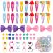 154pcs Girls Hair Accessories Set Kids Hair Clips Hair Ties Snap Barrettes Hair Bows for Baby Little Girls Set 1