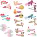 20 Pcs Hair Clips Animal Pattern Print Girls' Metal Snap Hair Clips Hair Barrettes hairpins Hair Accessories for Girl Teens Kids Babies Toddlers Women